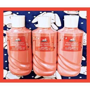 Bath & Body Works Peppermint Bark Truffle Milk Bar Shower Gel Body Wash x3